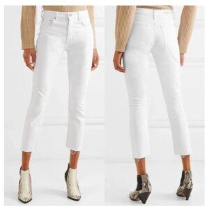 GRLFRND Jeans Size 23 Reed In Bronco Wash High Rise Waist White Revolve